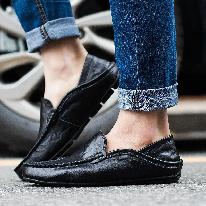Modische Herren-Slipper aus elegantem italienischem Leder