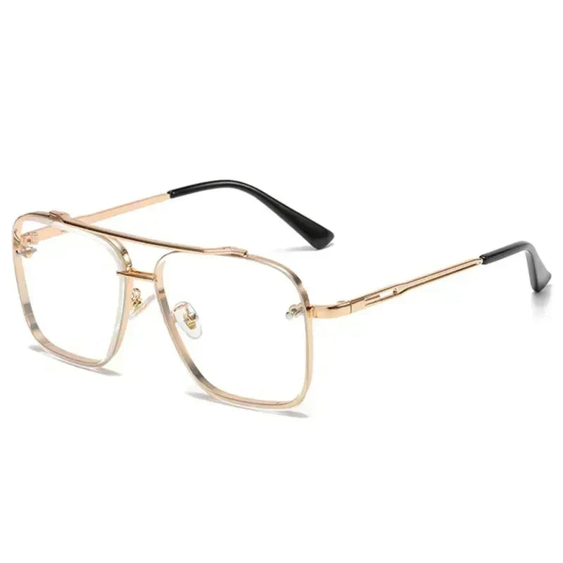 Elegante Aviator-Sonnenbrille für Männer in modernem, quadratischem Design