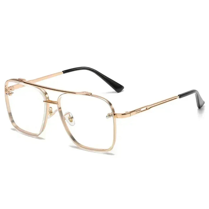Elegante Aviator-Sonnenbrille für Männer in modernem, quadratischem Design