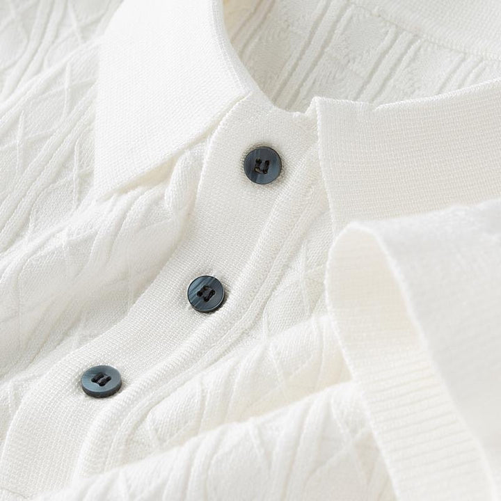 Exklusive Herren-Poloshirts aus Diamantstrick - eleganter Stil und außergewöhnlicher Komfort