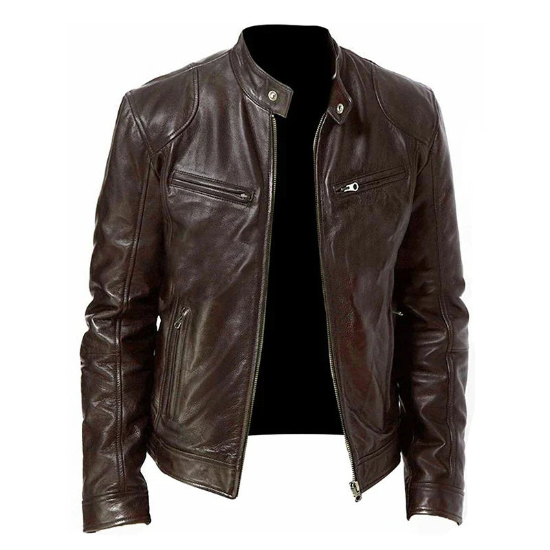 Elegancka męska kurtka biker klasy premium – styl i swoboda na co dzień