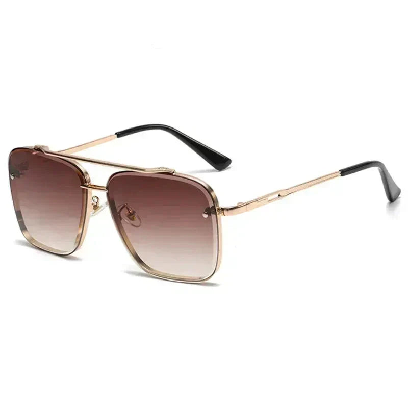 Elegante Aviator-Sonnenbrille für Männer in modernem, quadratischem Design