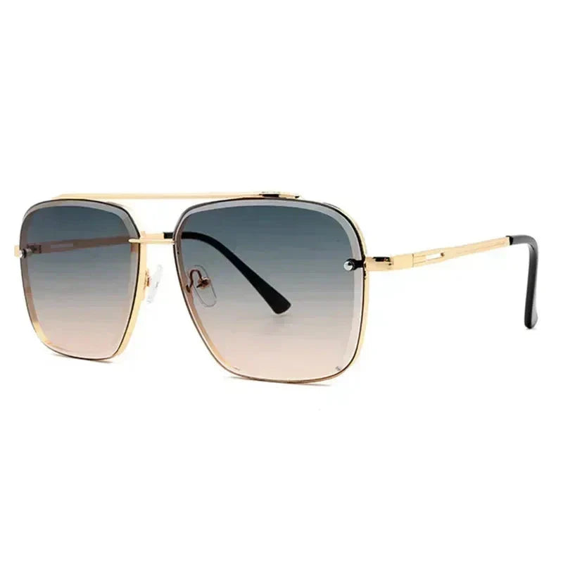 Elegante Aviator-Sonnenbrille für Männer in modernem, quadratischem Design