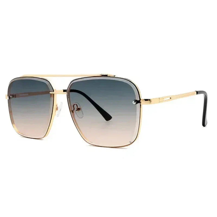 Elegante Aviator-Sonnenbrille für Männer in modernem, quadratischem Design