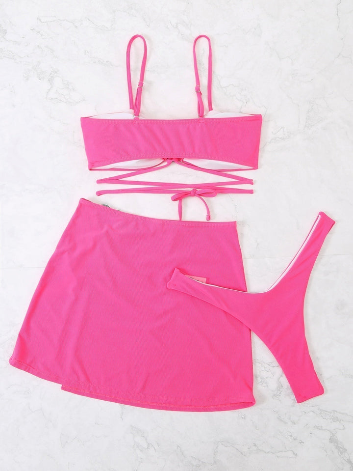 Euphemia | Charmante 3-Delige Bikini Set met Hartdetails voor een Speelse en Vrouwelijke Look