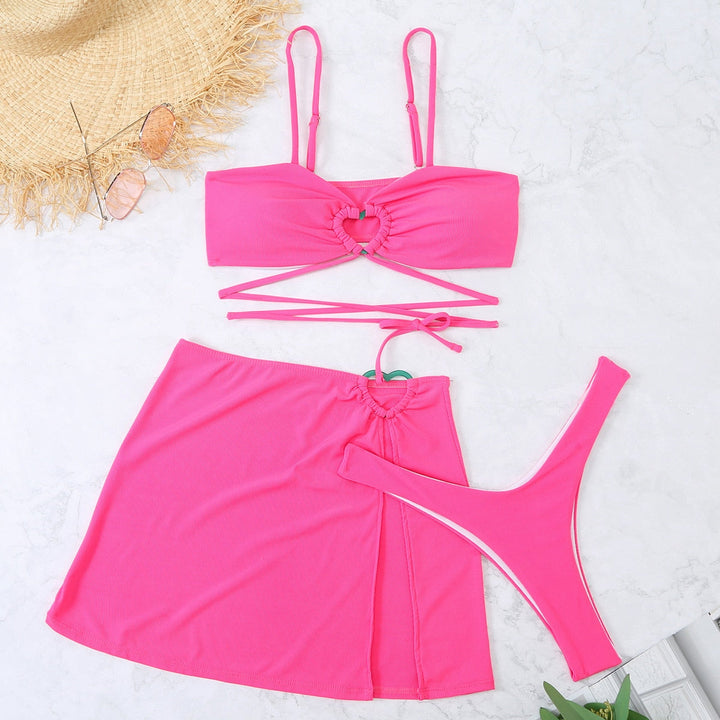 Euphemia | Charmante 3-Delige Bikini Set met Hartdetails voor een Speelse en Vrouwelijke Look