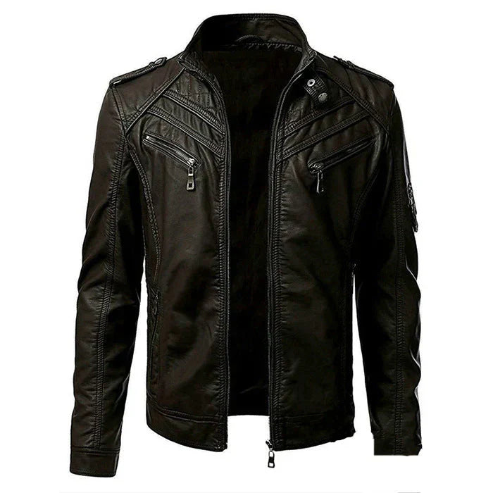 Ekskluzywna męska kurtka biker premium z licznymi kieszeniami – styl i pewność siebie w każdej chwili