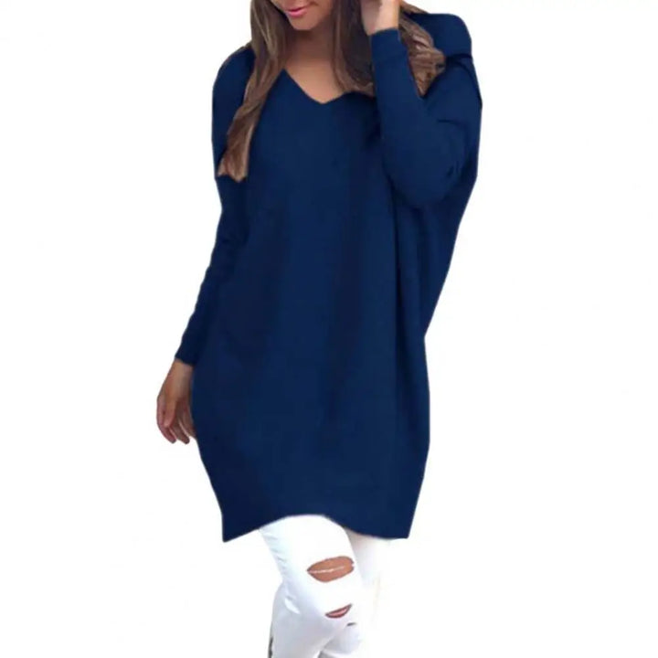 Modischer mittellanger Damenpullover für einen eleganten und stilvollen Look