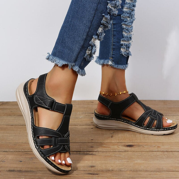 Bequeme Plateau-Wandersandalen für Damen - ideal für Outdoor-Aktivitäten mit orthopädischer Unterstützung