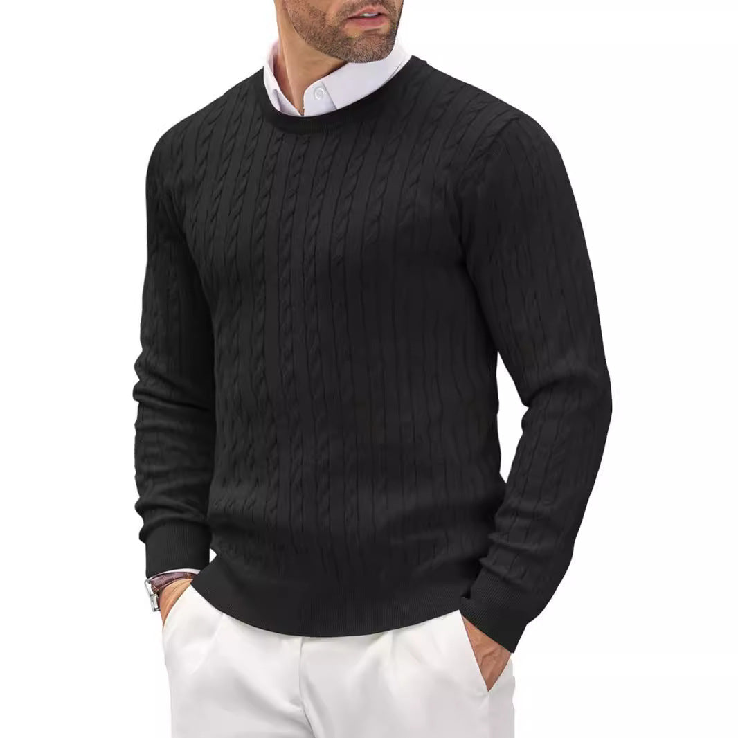 Modischer Herren-Feinstrick-Pullover mit Rundhalsausschnitt - perfekt für jede Gelegenheit