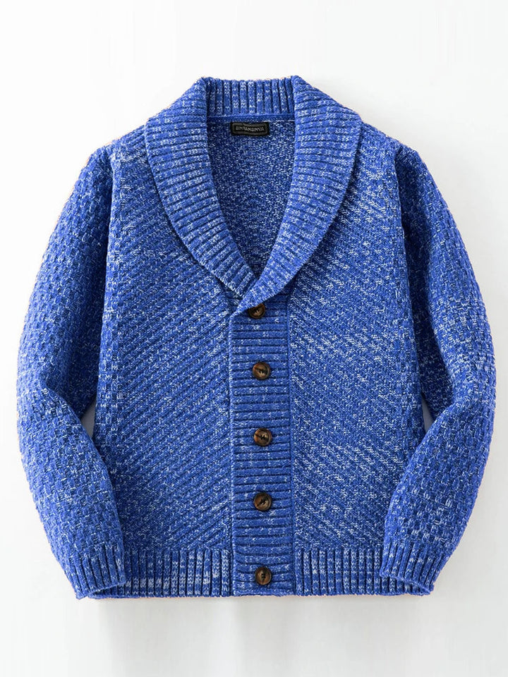 Stilvoller, eleganter Retro-Strickpullover für Männer mit einzigartigen Details