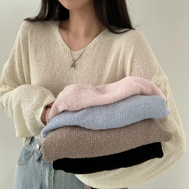 Bequemes langärmeliges Damen-Top im lässigen Stil