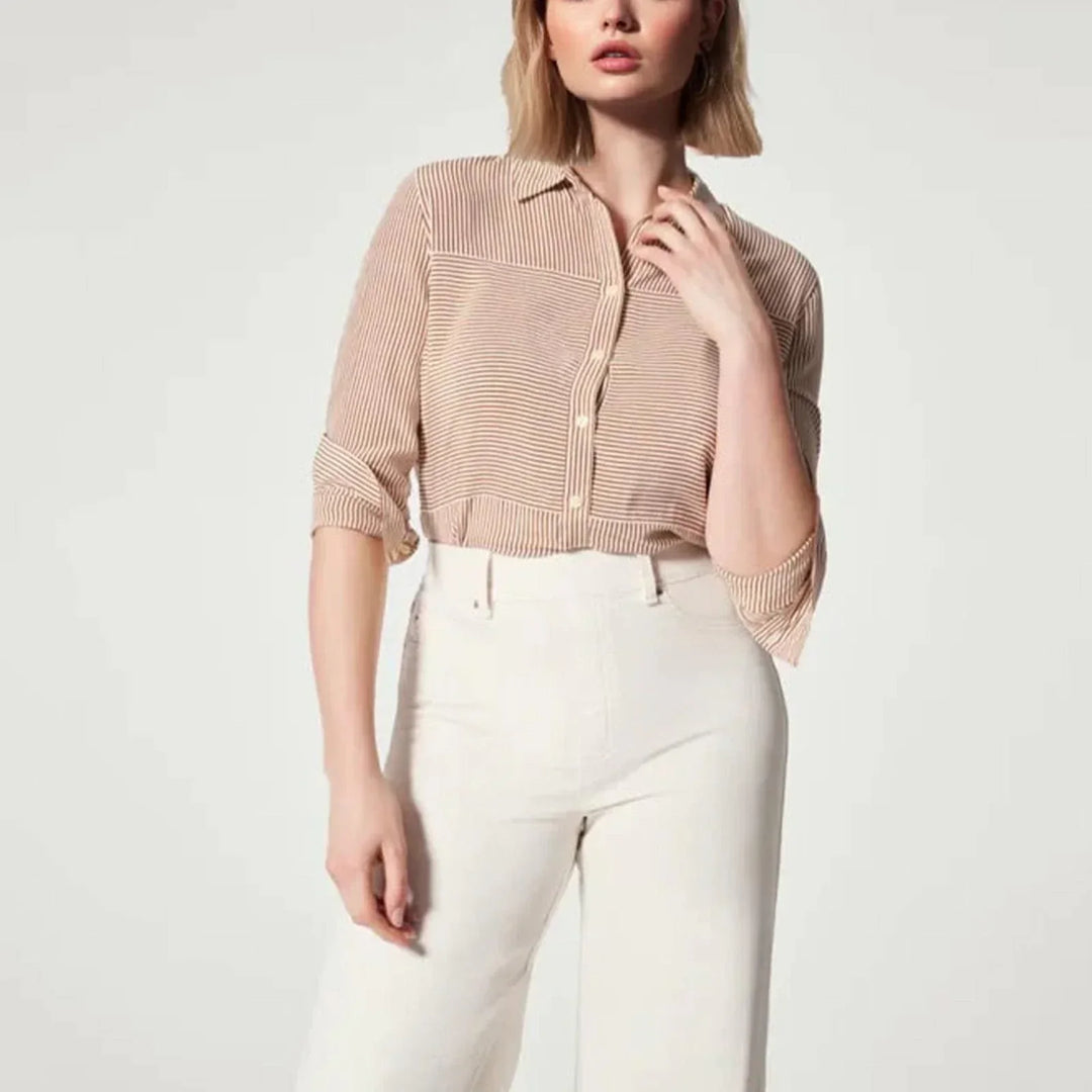 Modische und bequeme Damenjeans mit weitem Bein für einen modischen Look