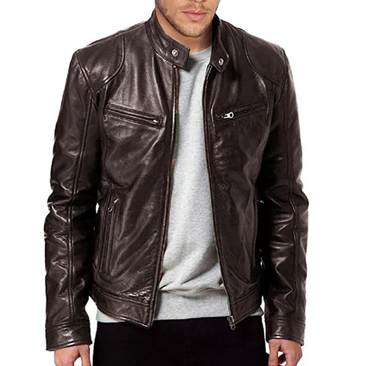 Elegancka męska kurtka biker klasy premium – styl i swoboda na co dzień