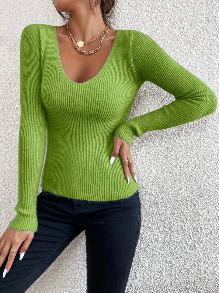 Außergewöhnlicher langärmeliger Pullover für Damen, der Komfort und Eleganz vereint