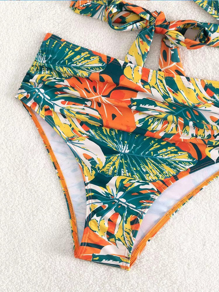 Diewertje | Elegante Tropische High-Waist Bikini Set für einen modischen Zomer