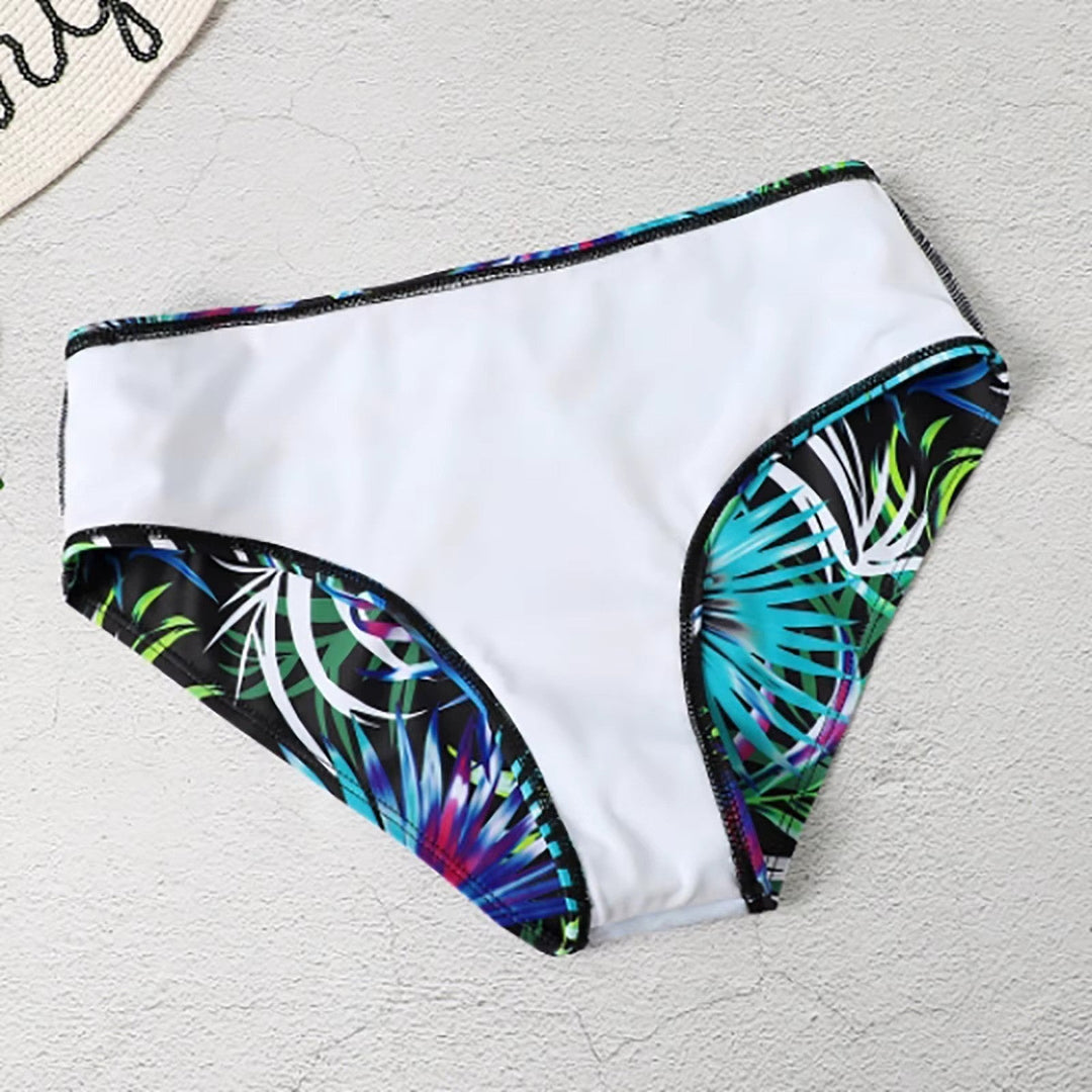 Fina | Stijlvolle High-Waist Bikini Set met Levendige Tropische Print für ein trendiges Strandoutfit