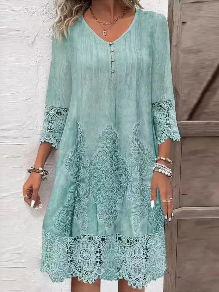 Modisches Damenkleid mit V-Ausschnitt - ideal für elegante Anlässe