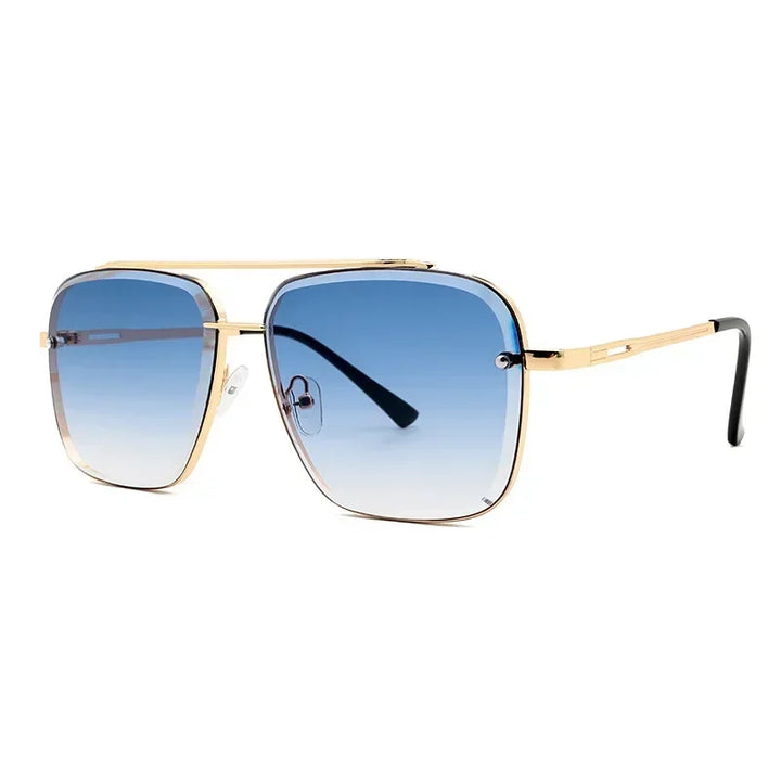 Elegante Aviator-Sonnenbrille für Männer in modernem, quadratischem Design