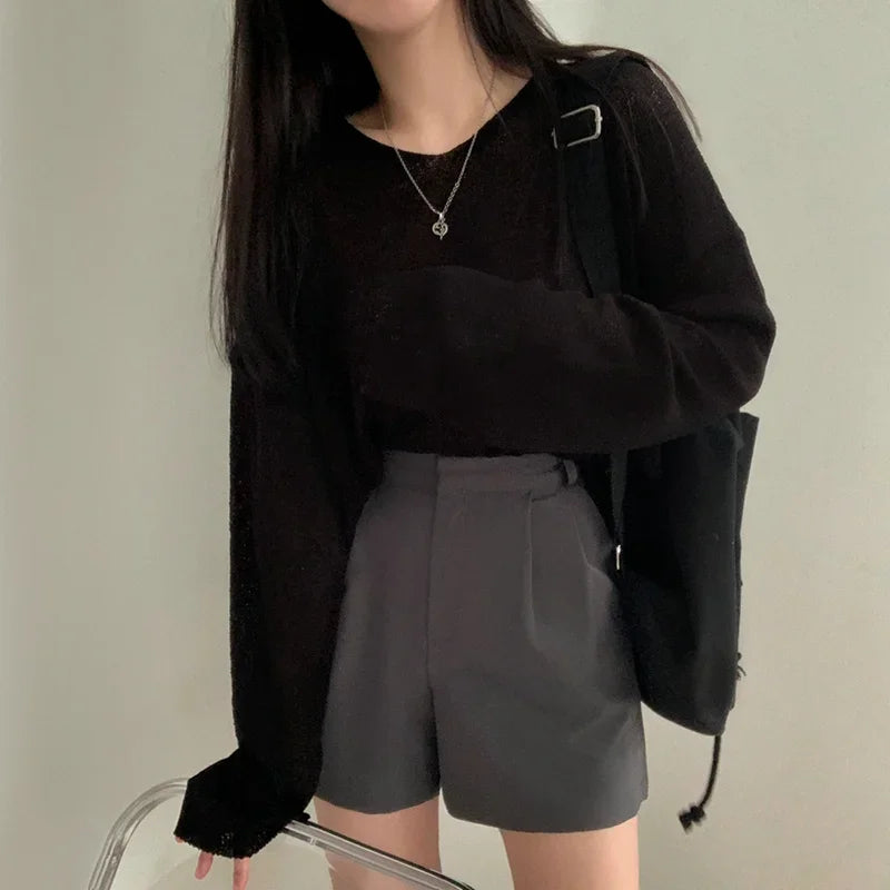 Bequemes langärmeliges Damen-Top im lässigen Stil