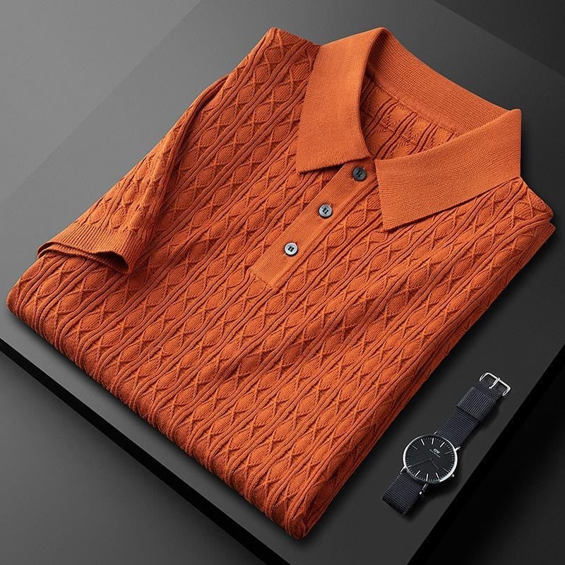 Exklusive Herren-Poloshirts aus Diamantstrick - eleganter Stil und außergewöhnlicher Komfort
