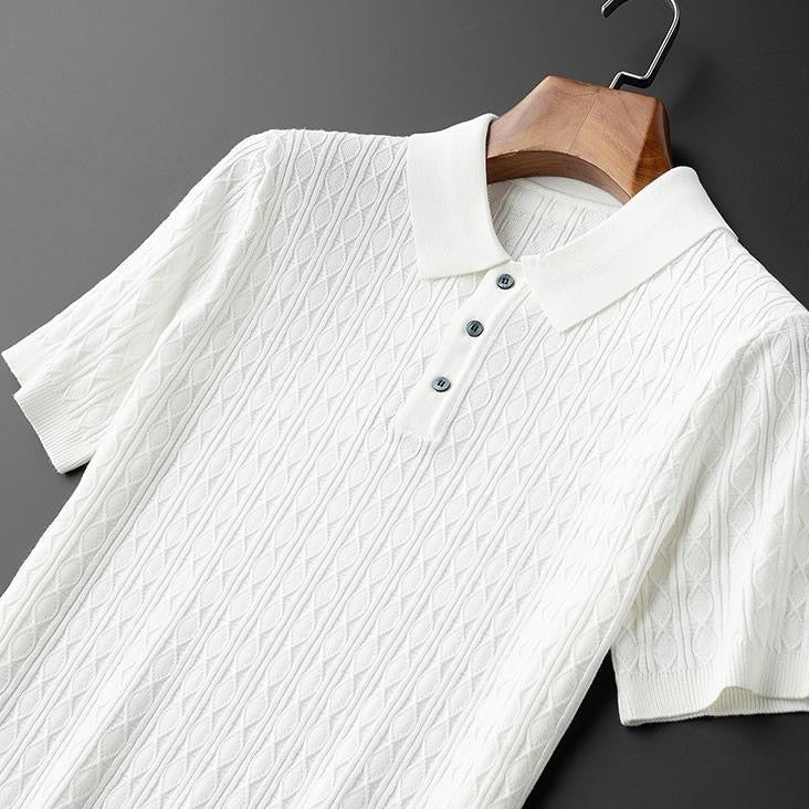 Exklusive Herren-Poloshirts aus Diamantstrick - eleganter Stil und außergewöhnlicher Komfort