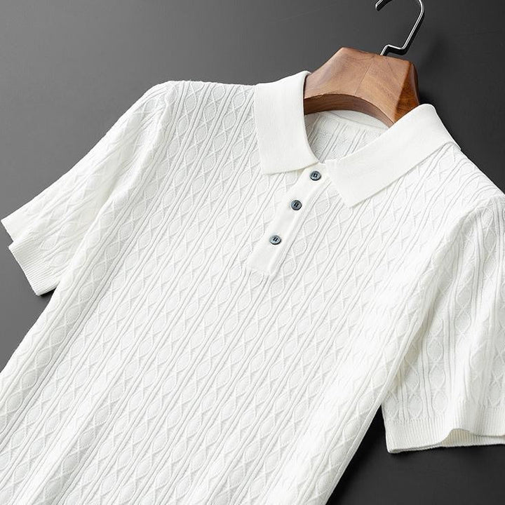 Exklusive Herren-Poloshirts aus Diamantstrick - eleganter Stil und außergewöhnlicher Komfort