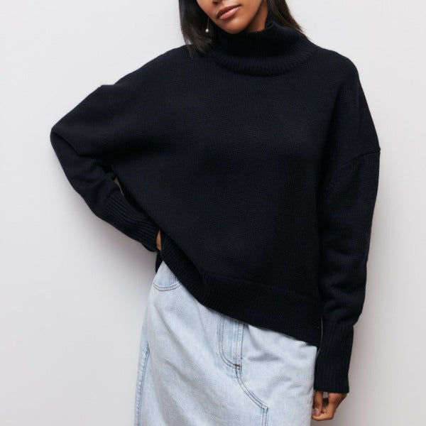 Stylischer Damen-Rollkragenpullover - elegante warme Kleidung für Wintertage