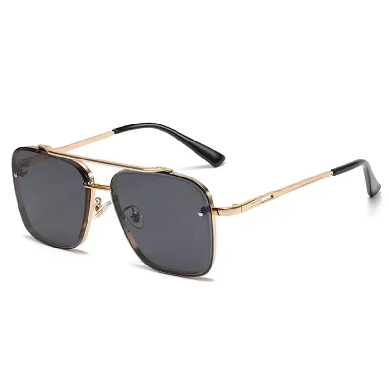 Elegante Aviator-Sonnenbrille für Männer in modernem, quadratischem Design