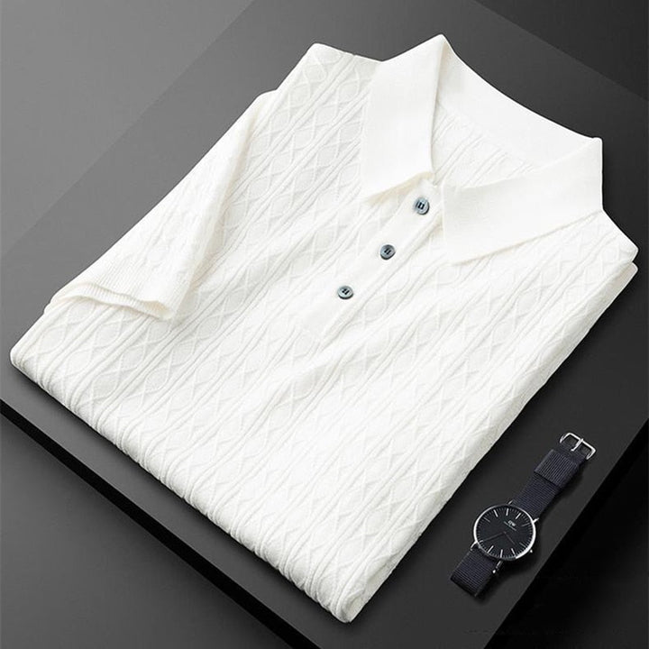 Exklusive Herren-Poloshirts aus Diamantstrick - eleganter Stil und außergewöhnlicher Komfort