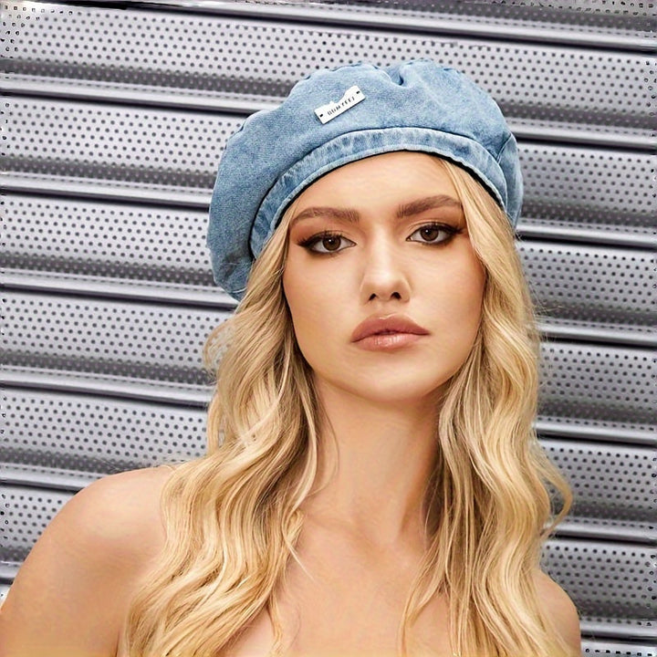 Carna | Stylowy dżinsowy beret do eleganckich i modnych akcentów