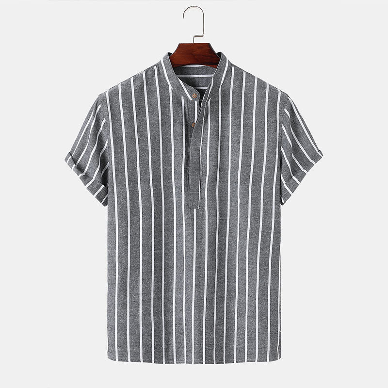 Stilvolles und elegantes Herren-Premiumhemd mit trendigem Santorini-Muster