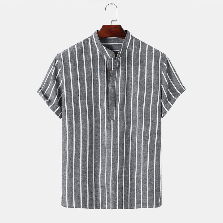 Stilvolles und elegantes Herren-Premiumhemd mit trendigem Santorini-Muster