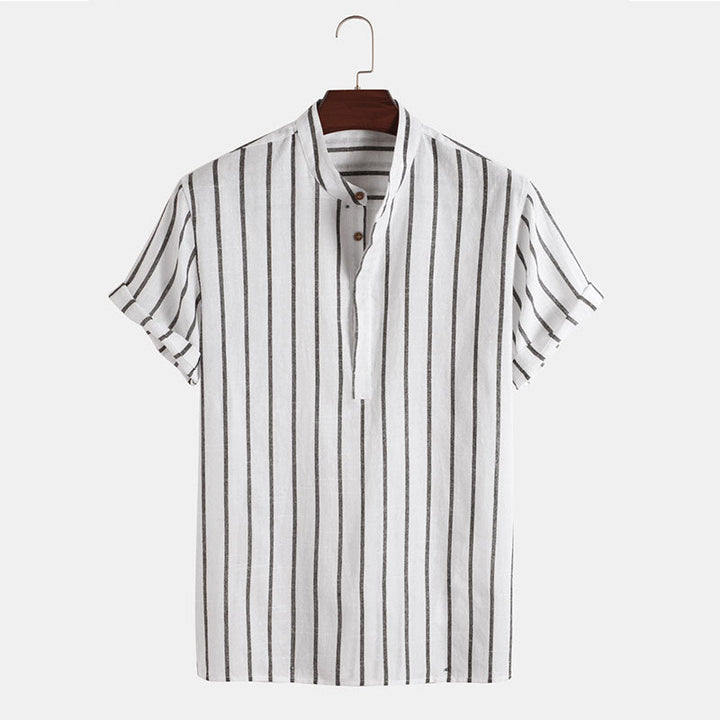 Stilvolles und elegantes Herren-Premiumhemd mit trendigem Santorini-Muster