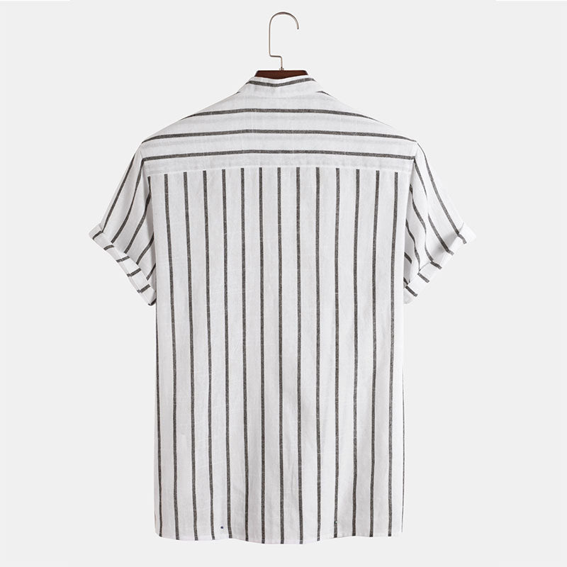 Stilvolles und elegantes Herren-Premiumhemd mit trendigem Santorini-Muster