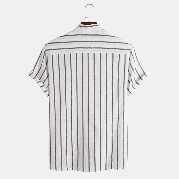 Stilvolles und elegantes Herren-Premiumhemd mit trendigem Santorini-Muster