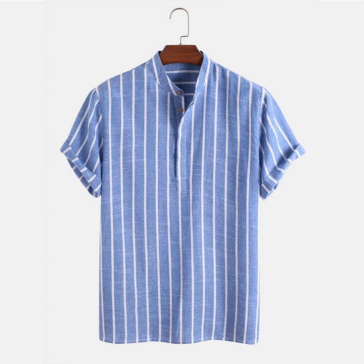 Stilvolles und elegantes Herren-Premiumhemd mit trendigem Santorini-Muster