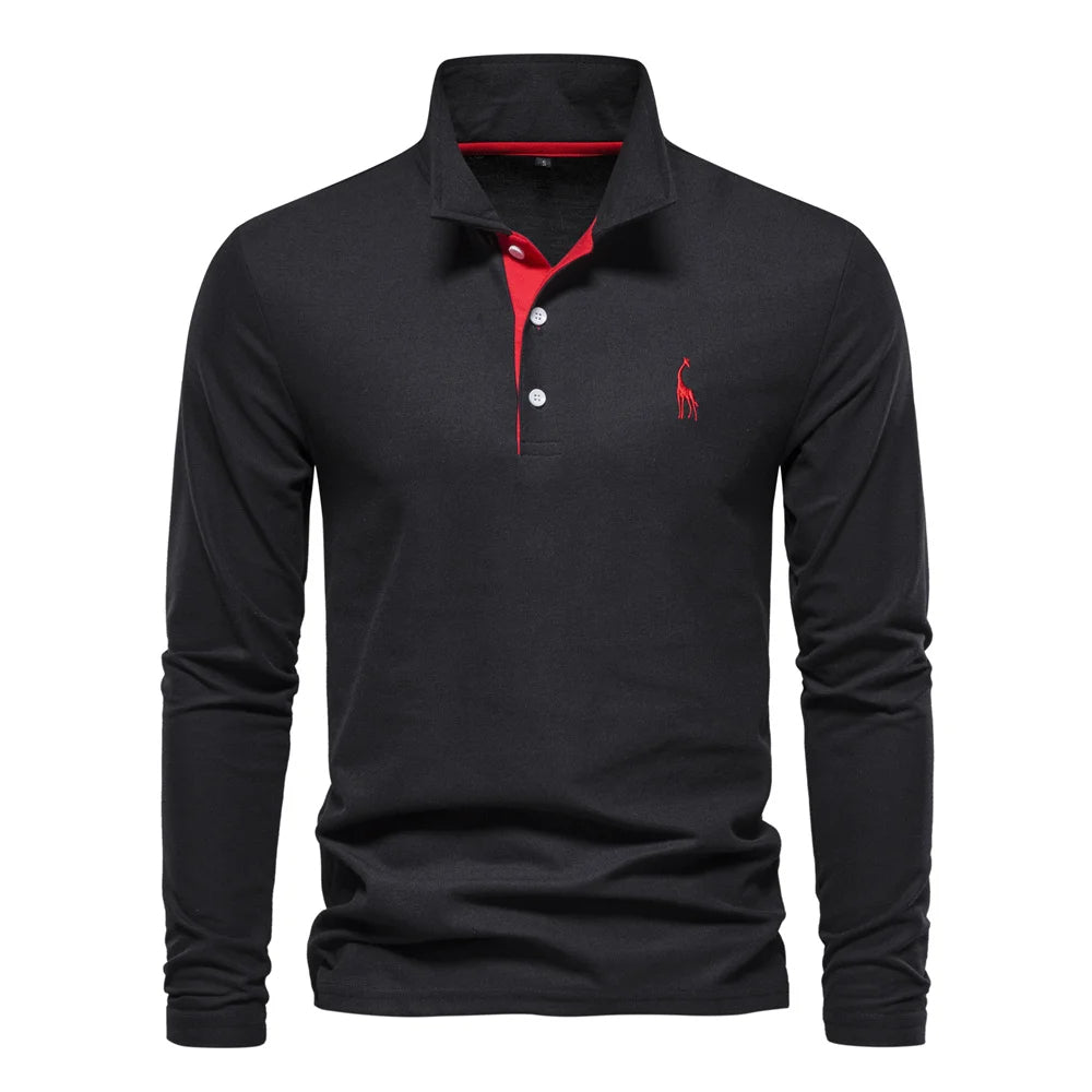 Stylowy męski sweter polo z długim rękawem – komfort i elegancja na co dzień