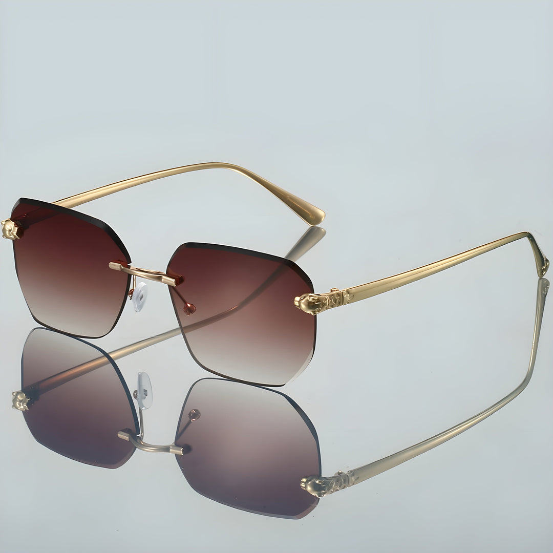Stylowe męskie okulary przeciwsłoneczne bez oprawek – elegancka ochrona przed słońcem dla mężczyzn