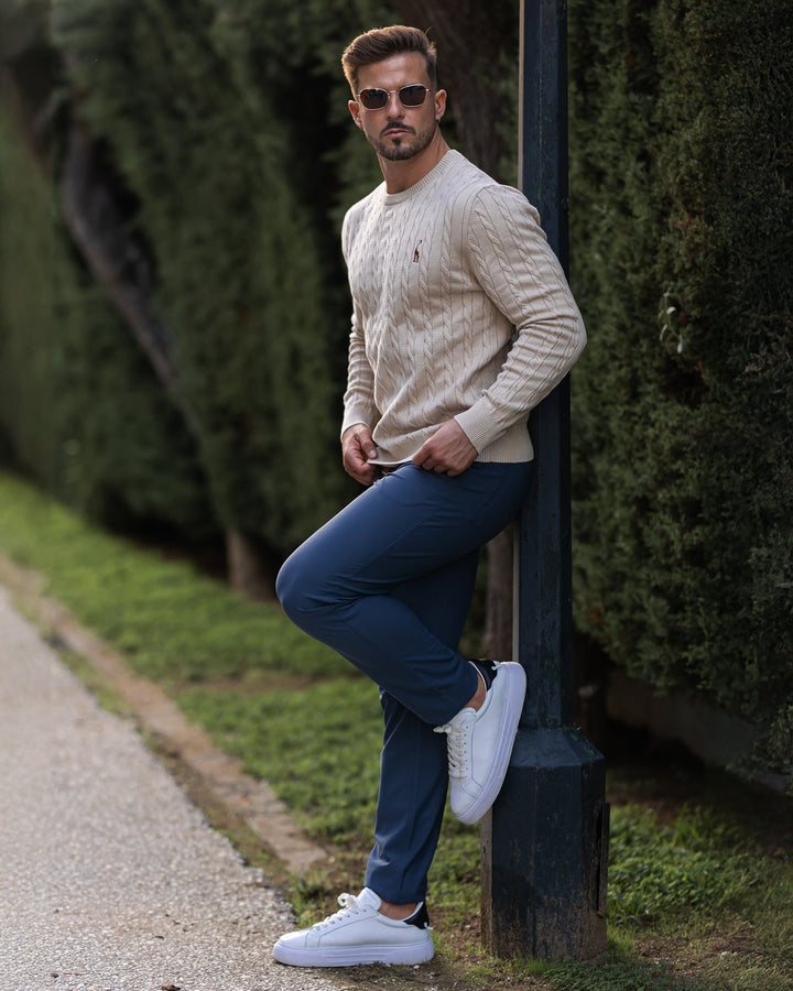 Modischer Herrenpullover aus weichem Baumwollstrick - zeitloser Komfort und Eleganz