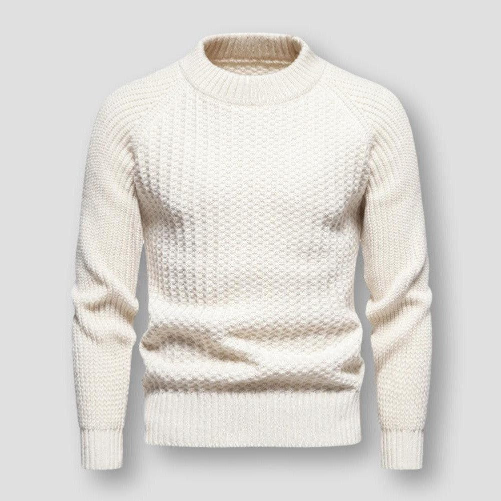 Ekskluzywny męski sweter z luksusowej dzianiny waflowej dla wyjątkowego stylu