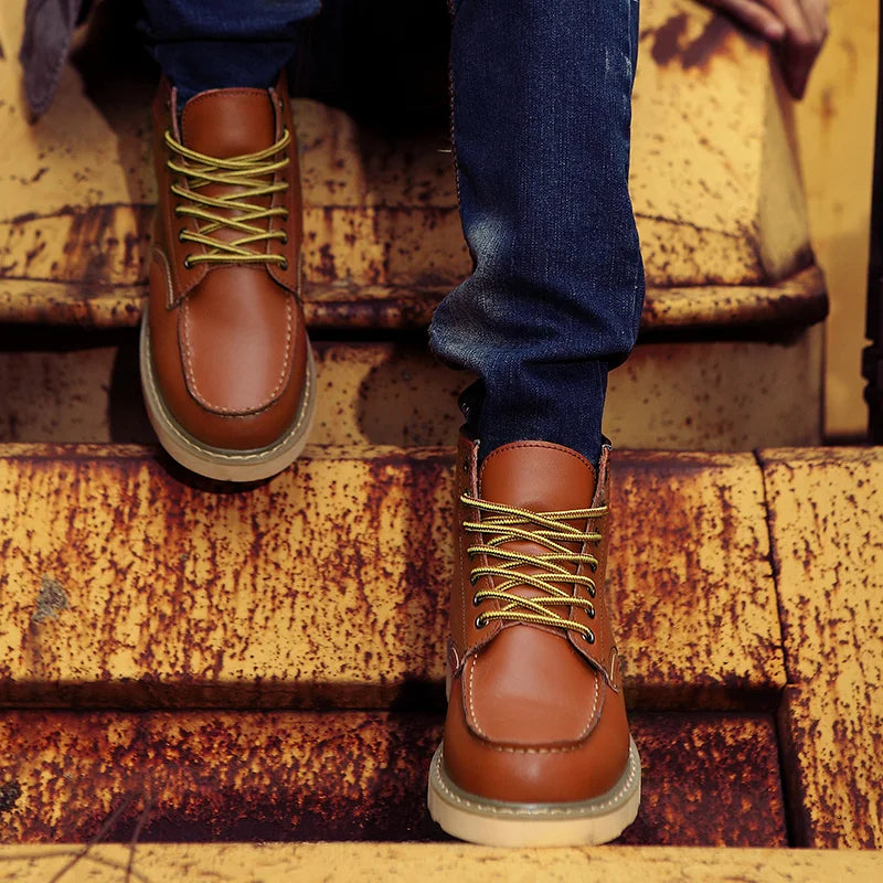 Stylische Herren-Winterstiefel im Retro-Look - extra warm, robust und modisch für kalte Tage