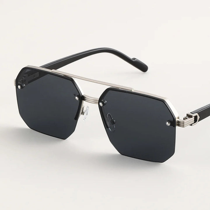 Elegante geometrische Sonnenbrille für Herren – stilvoller moderner Look