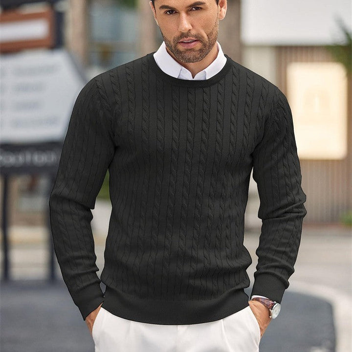 Modischer Herren-Feinstrick-Pullover mit Rundhalsausschnitt - perfekt für jede Gelegenheit