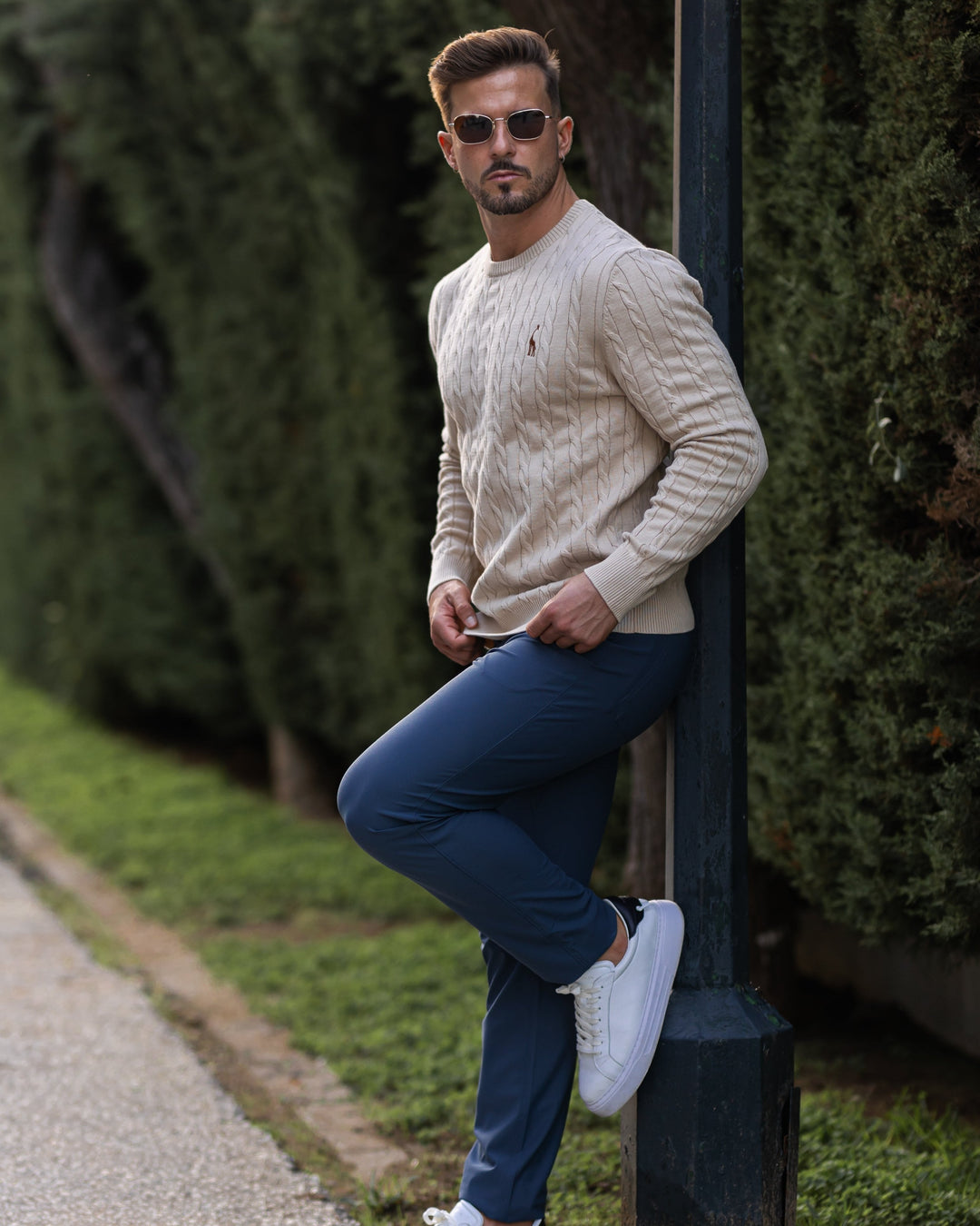 Modischer Herrenpullover aus weichem Baumwollstrick - zeitloser Komfort und Eleganz