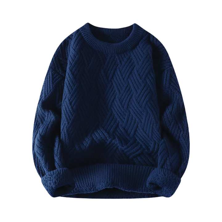 Herren-Wollpullover mit elegantem Twill - klassischer Stil und unübertroffene Wärme