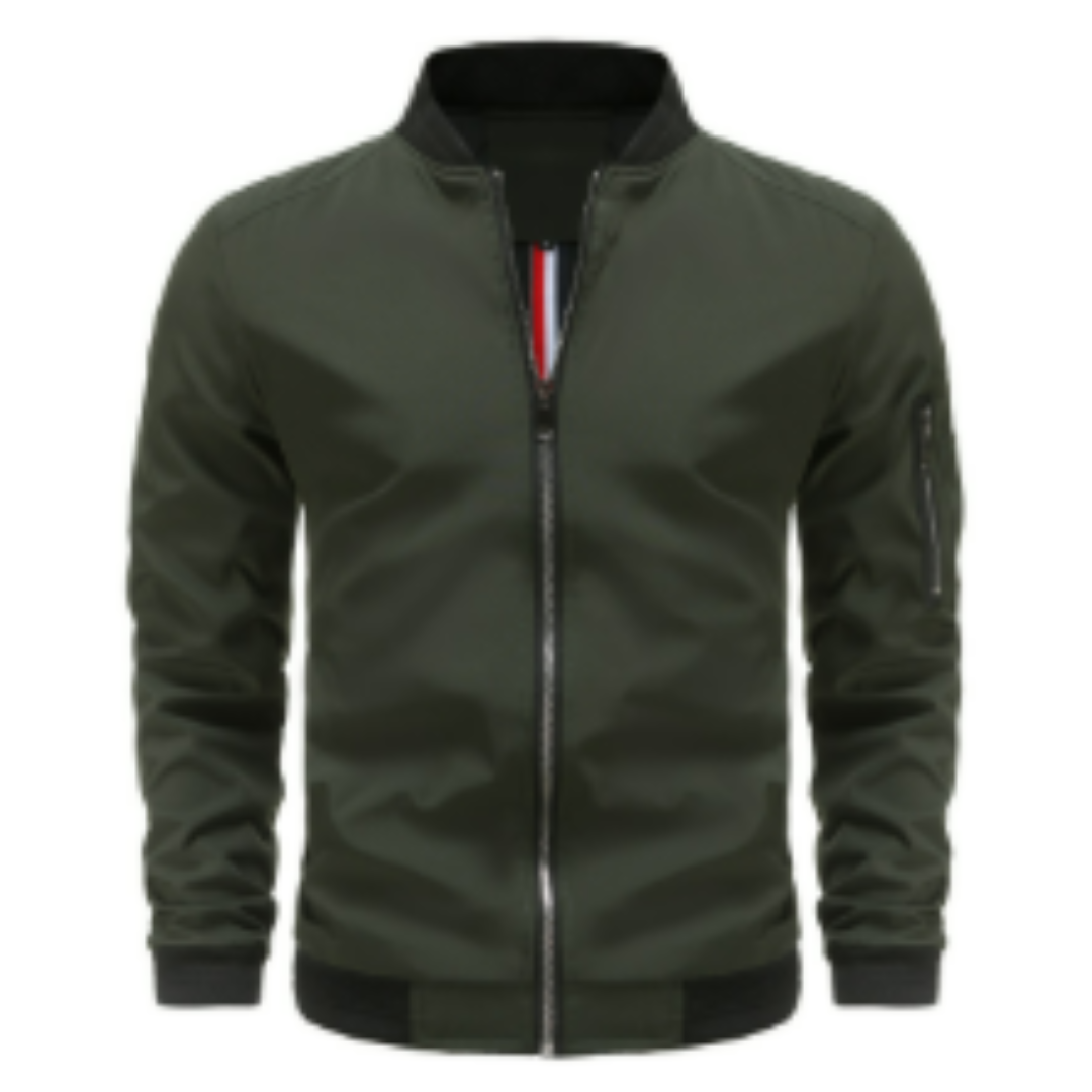 Elegante Herren-Bomberjacke mit Reißverschluss - ein zeitloser und klassischer Stil