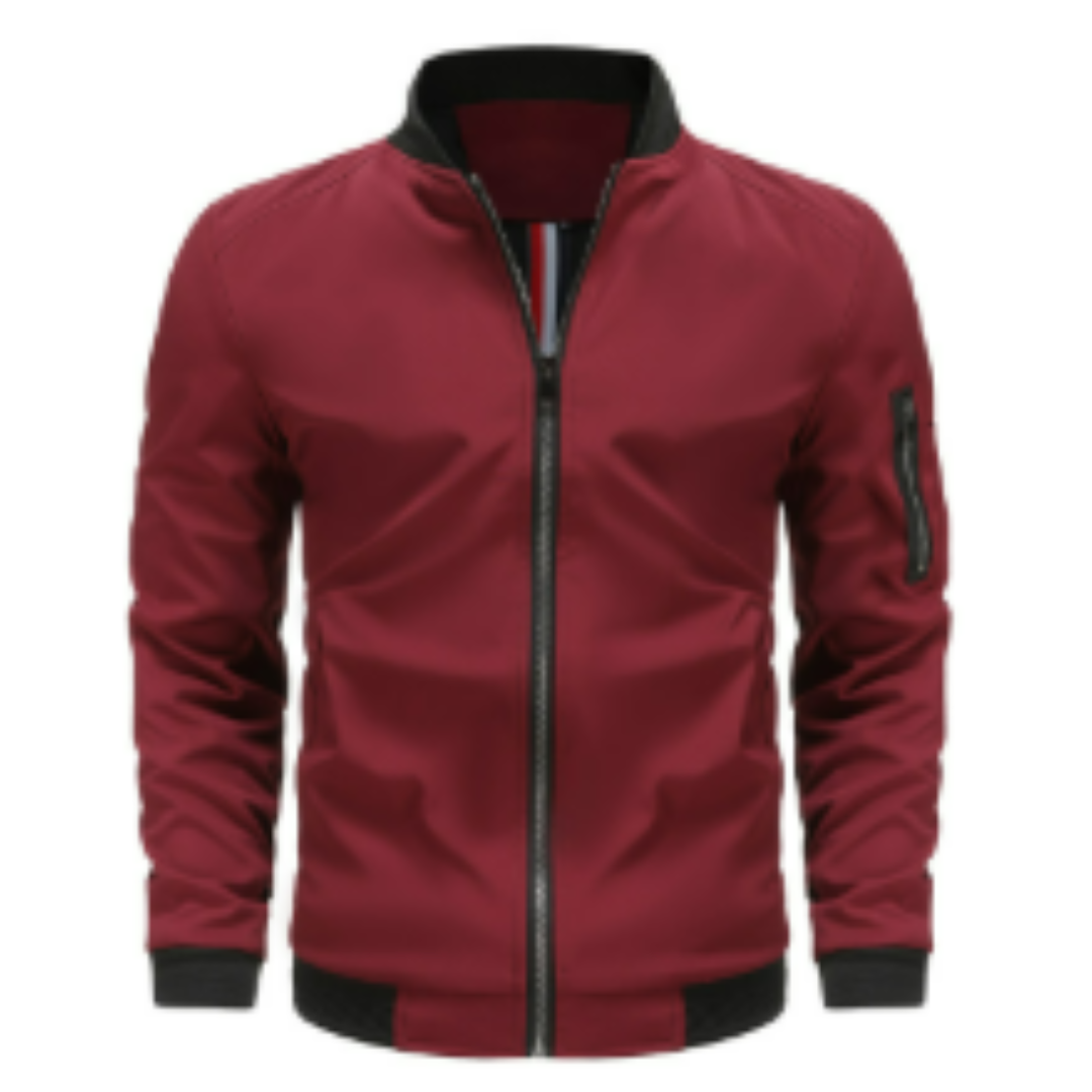 Elegante Herren-Bomberjacke mit Reißverschluss - ein zeitloser und klassischer Stil