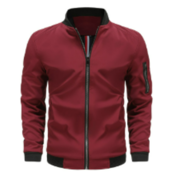 Elegante Herren-Bomberjacke mit Reißverschluss - ein zeitloser und klassischer Stil
