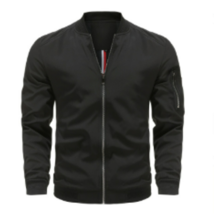 Elegante Herren-Bomberjacke mit Reißverschluss - ein zeitloser und klassischer Stil